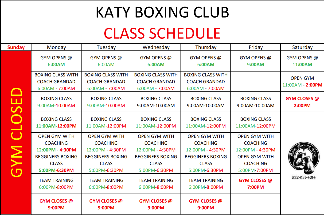 schedule